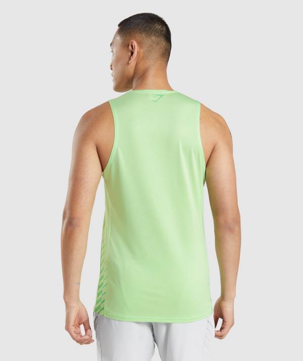 Panske Tielko Gymshark Sport Stripe Zelene | OW8530149
